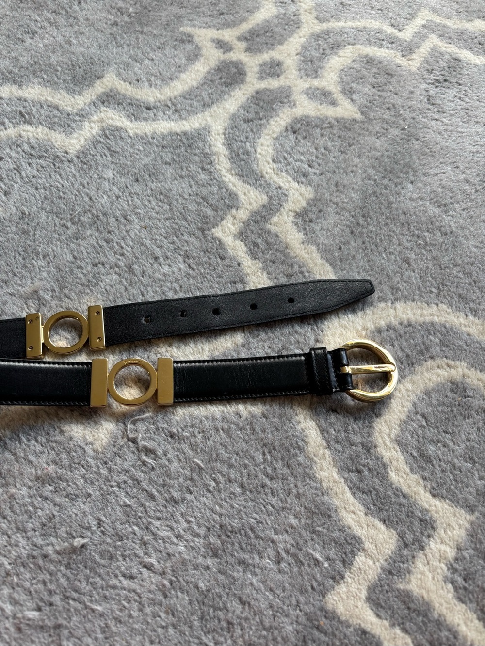 Salvatore Ferragamo Black XS Black and Gold Belt - Picture 9 of 13